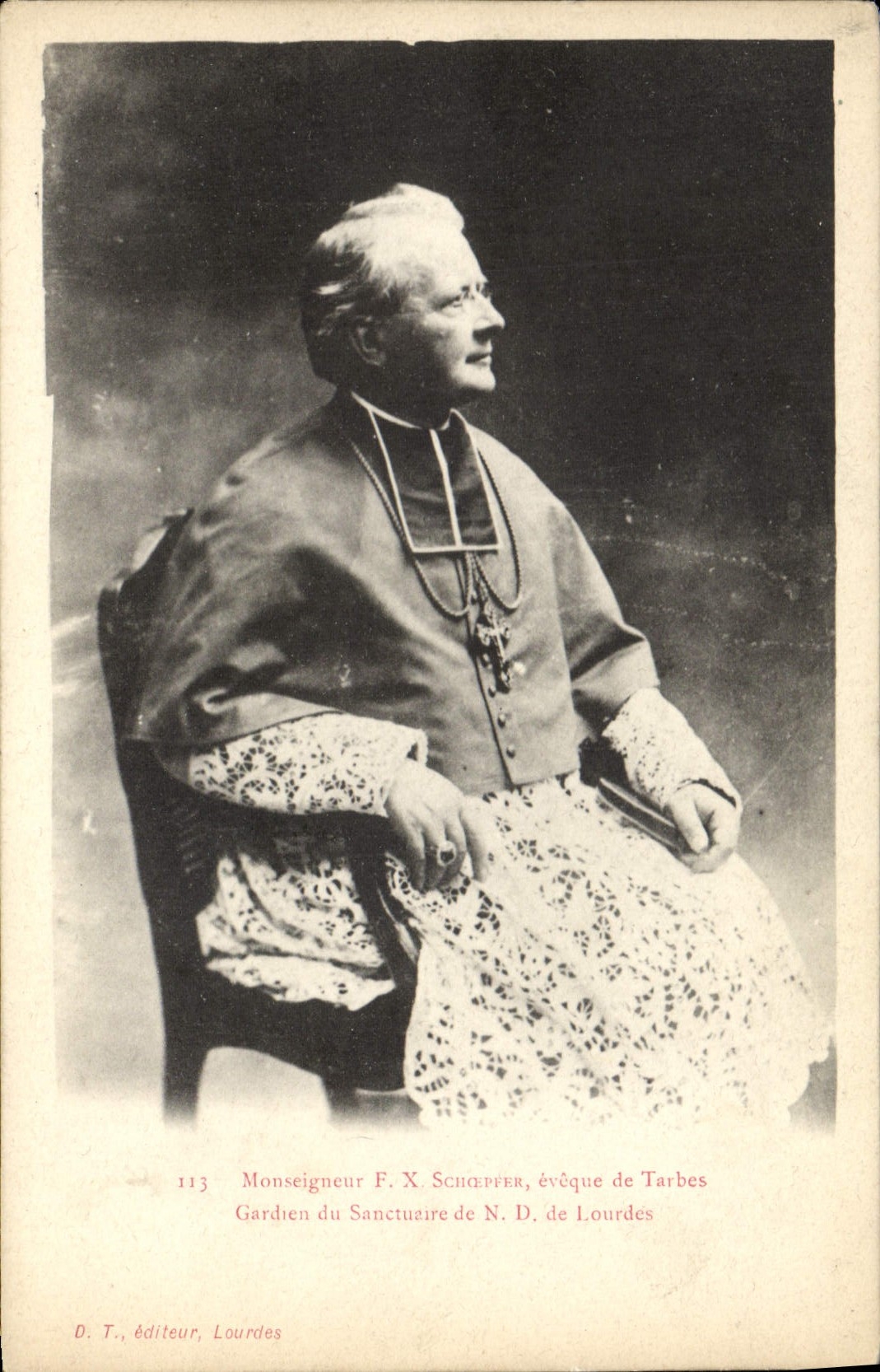 Monseigneur F. X. Schepper, évêque de Tarbes — Gardien du Sanctuaire N.D. de Lourdes — D. T., éditeur, Lourdes — n° 113