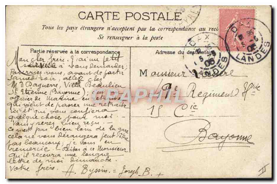 CPA Pape Sa saintete Pie X dans les jardins du Vatican — Rückseite