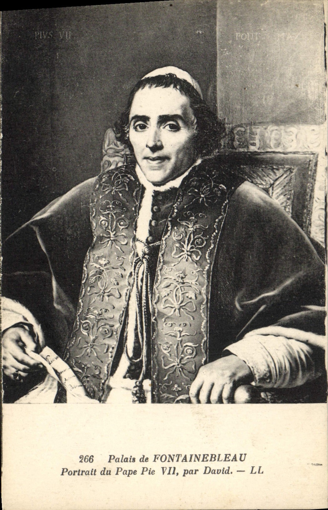 CPA Palais de Fontainebleau Portrait du pape Pie VII par David