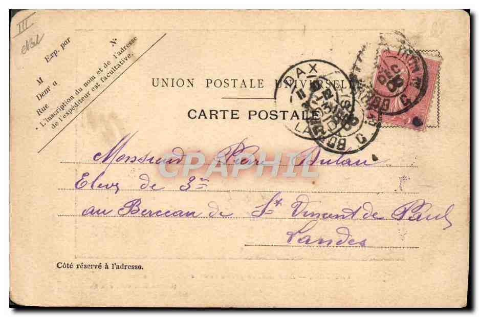 CPA Vatican Leon XIII en priere dans la chapelle Sixtine  — Rückseite