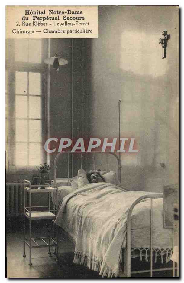 CPA Hopital Notre Dame du Perpetuel Secours Rue Kleber Levallois Perret Chirurgie Chambre particuliere 