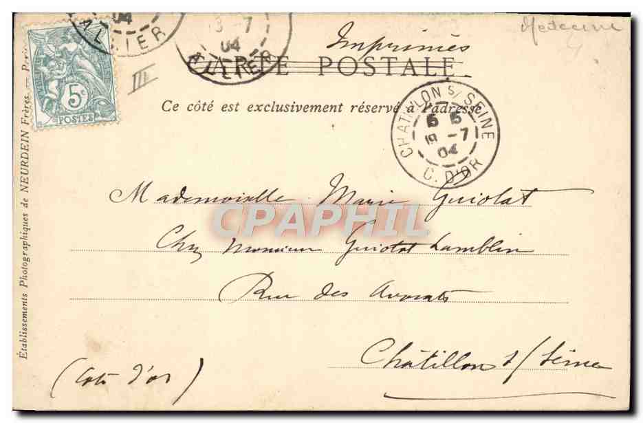 CPA Vichy La salle de mecanotherapie  — Rückseite
