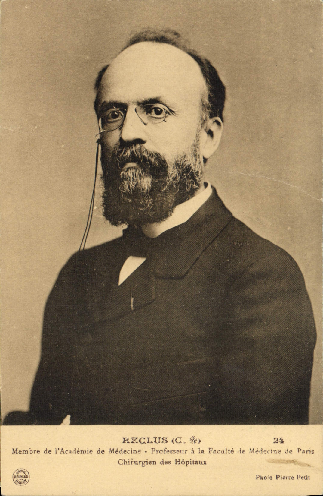 CPA Reclus Membre de l'academie de Medecine de Paris Professeur a la Faculte de Medecine Chirurgien