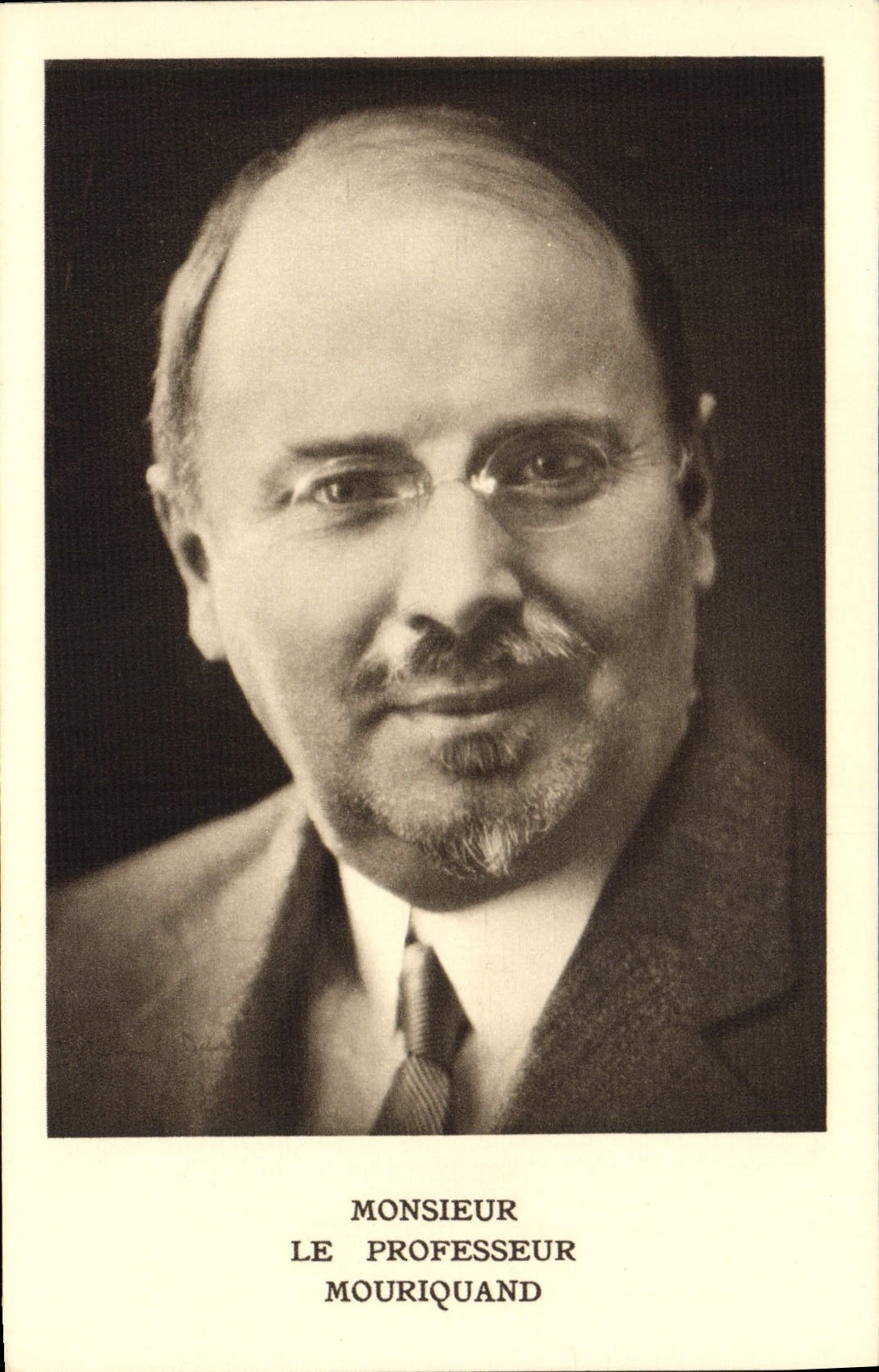 Monsieur le Professeur Mouriquand — portrait — CPAPHIL
