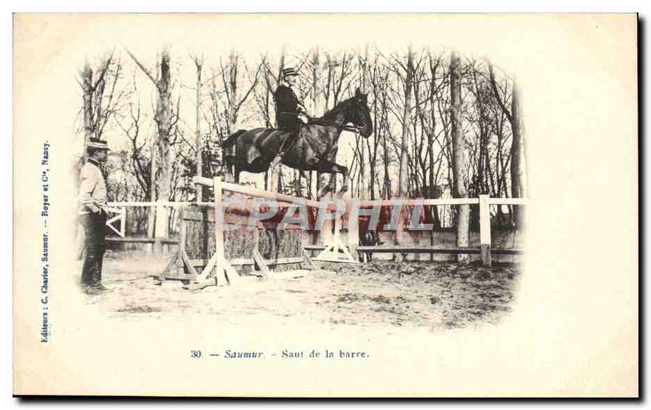 Saumur - Saut de la barre — C. Charlier, Saumur, Roger et Cie, Nancy, n°30