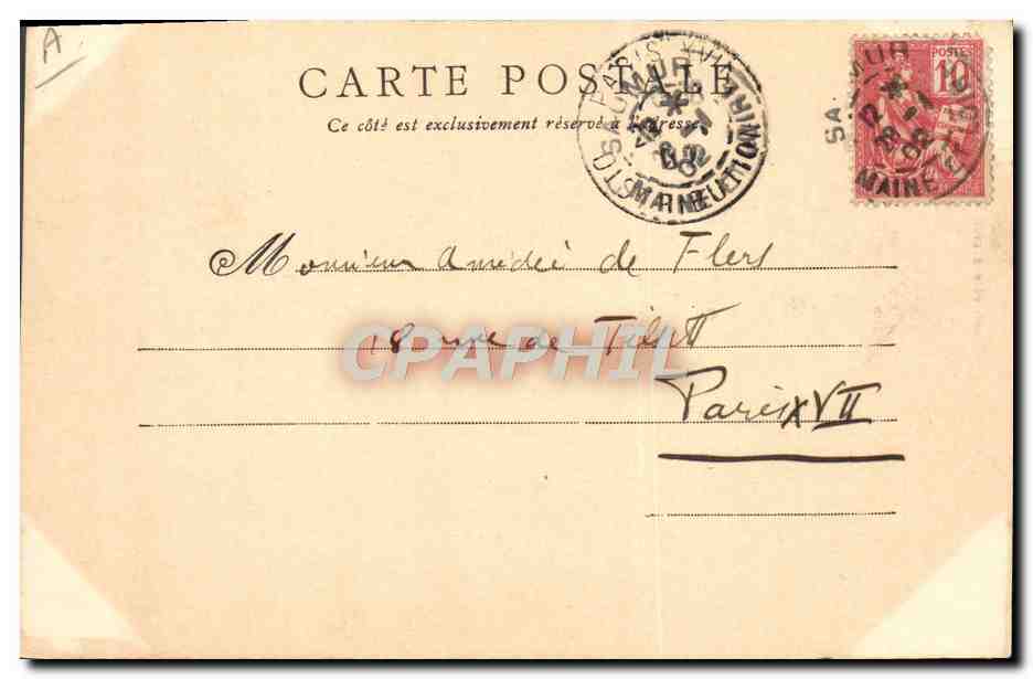 Saumur — Dressage des Sauteurs en tendem — Fr. Voelcke'r, photo. Saumur, 53 — Reverso