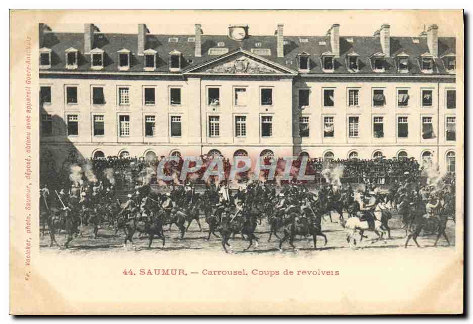 Saumur — Carrousel. Coup de revolvers — Voelcker, dépôt, Saumur