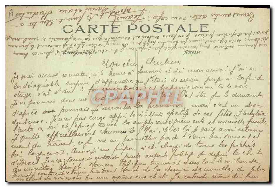 CPA Cheval Hippisme Les buches — Verso