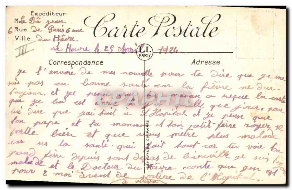 La « Touraine » de la Cie Générale Transatlantique — LL. — N° 354 — Verso