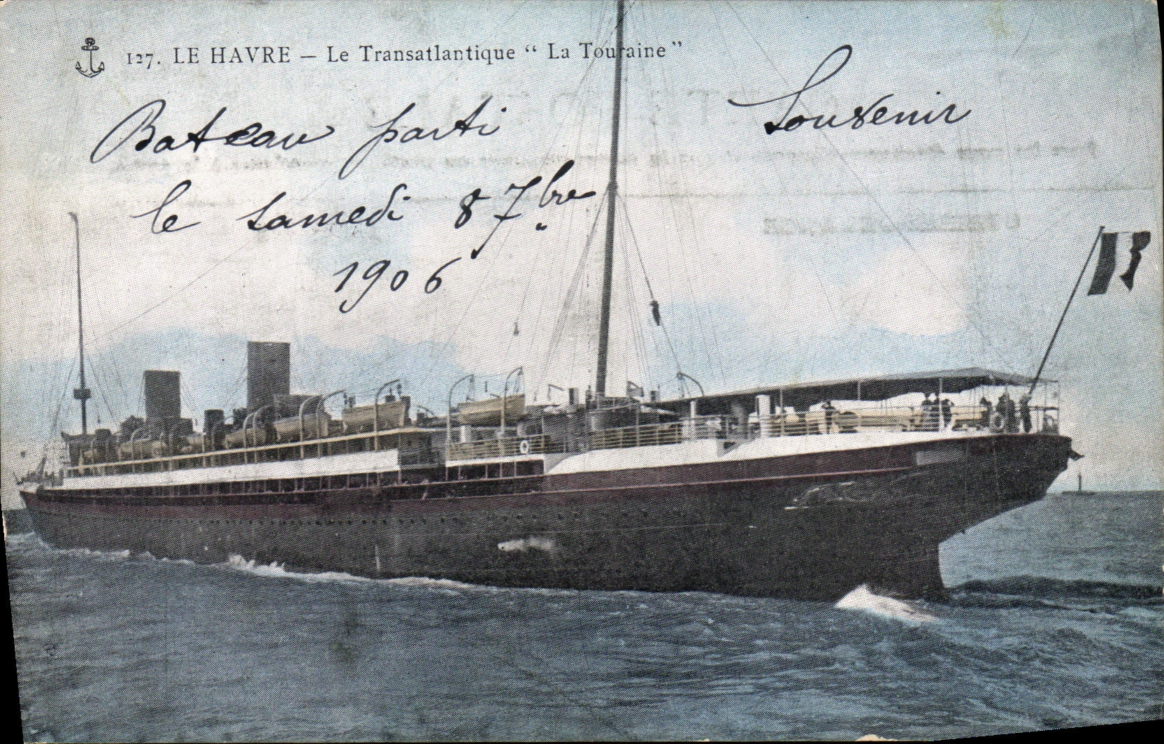 Le Havre — Le Transatlantique "La Touraine" — Éditeur anonyme, n° 127