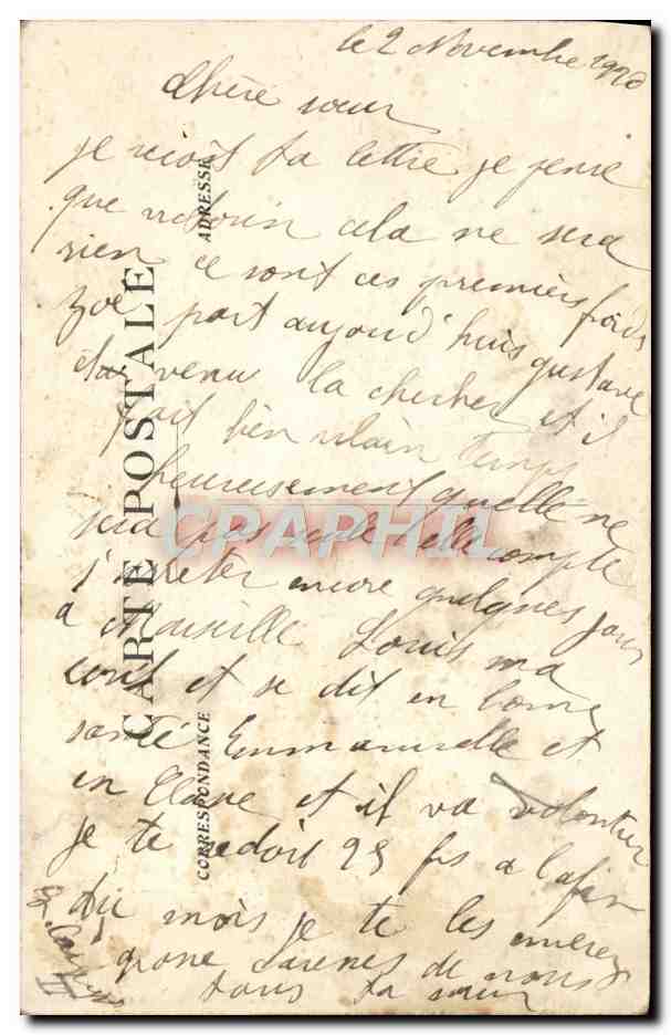 Le vapeur « LATOUCHE-TRÉVILLE » par mauvais temps — H. Grunaud & Cie - Marseille, n°126 — Verso
