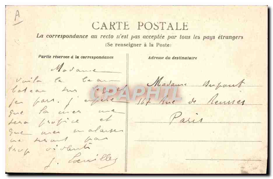 Le Havre - La Touraine — E.J. — n°61 — Verso