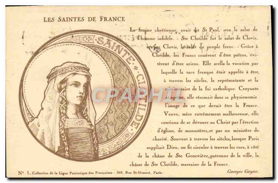 CPA Prenom Les saintes de France Sainte Clotilde