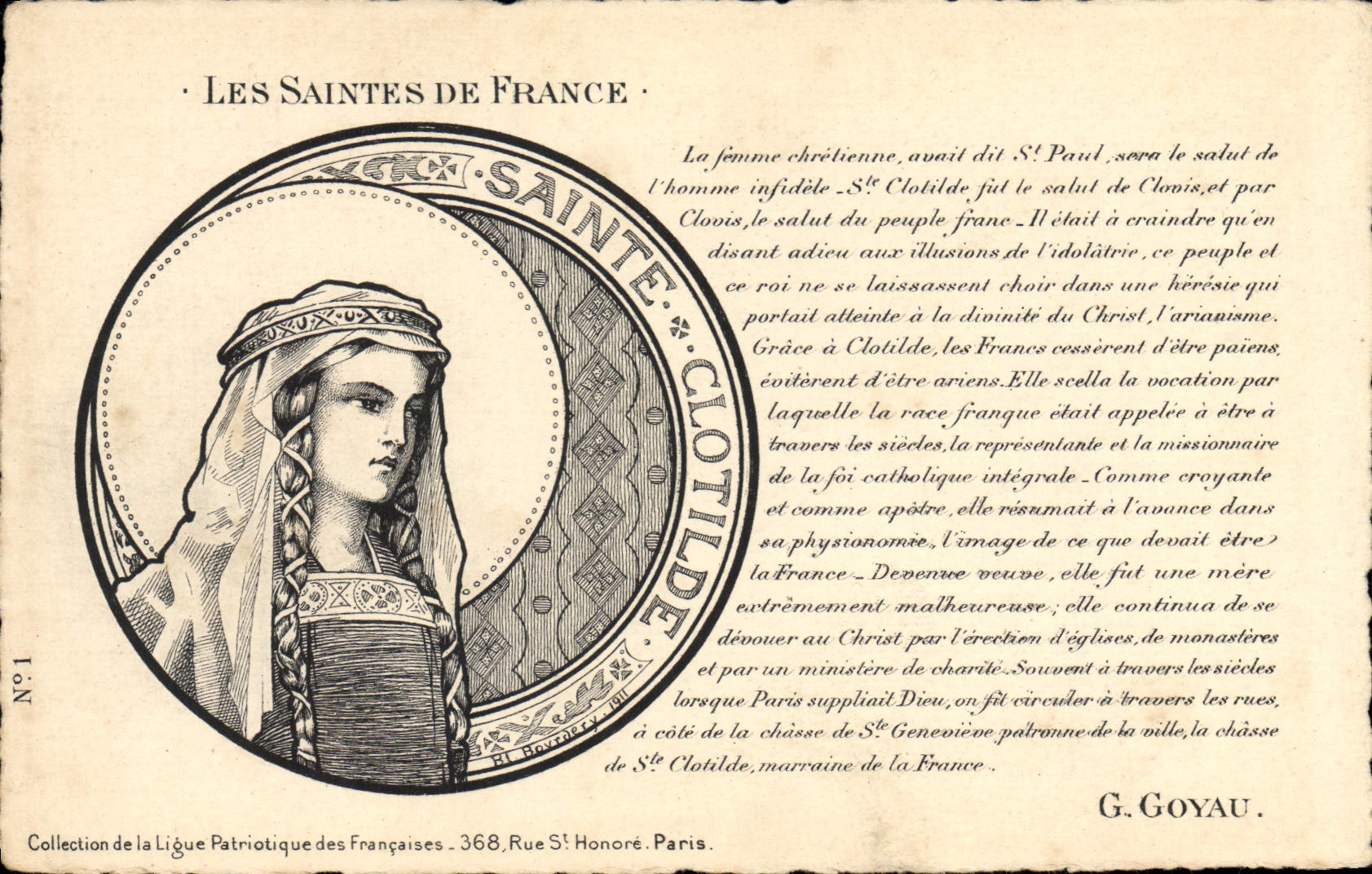 CPA Prenom Les saintes de France Sainte Clotilde