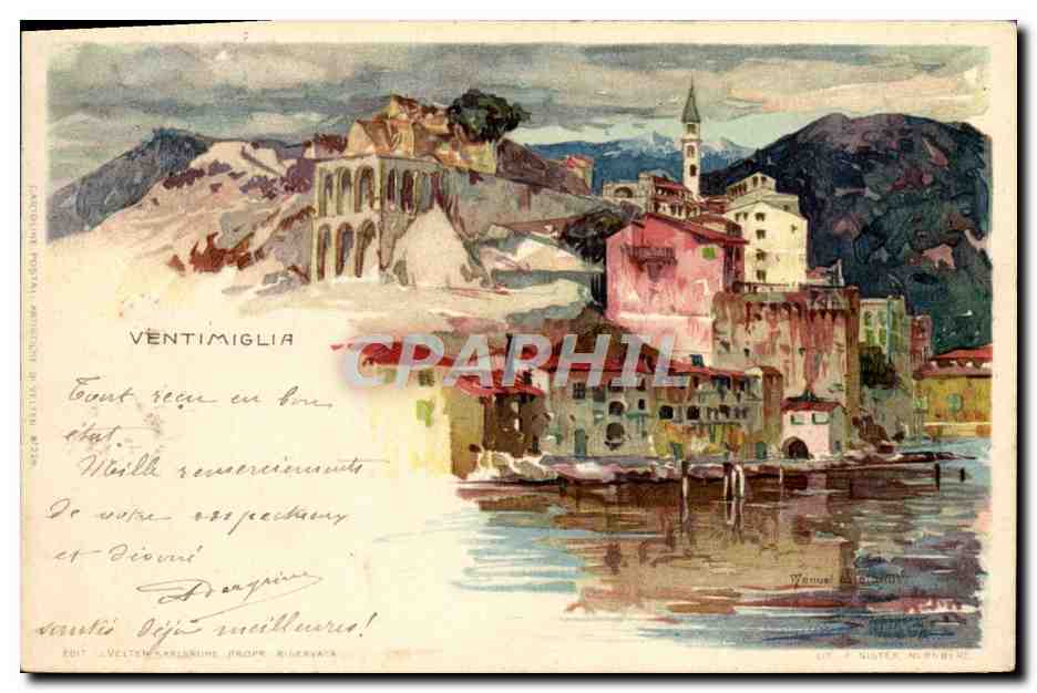 CPA Italie Illustrateur Ventimiglia