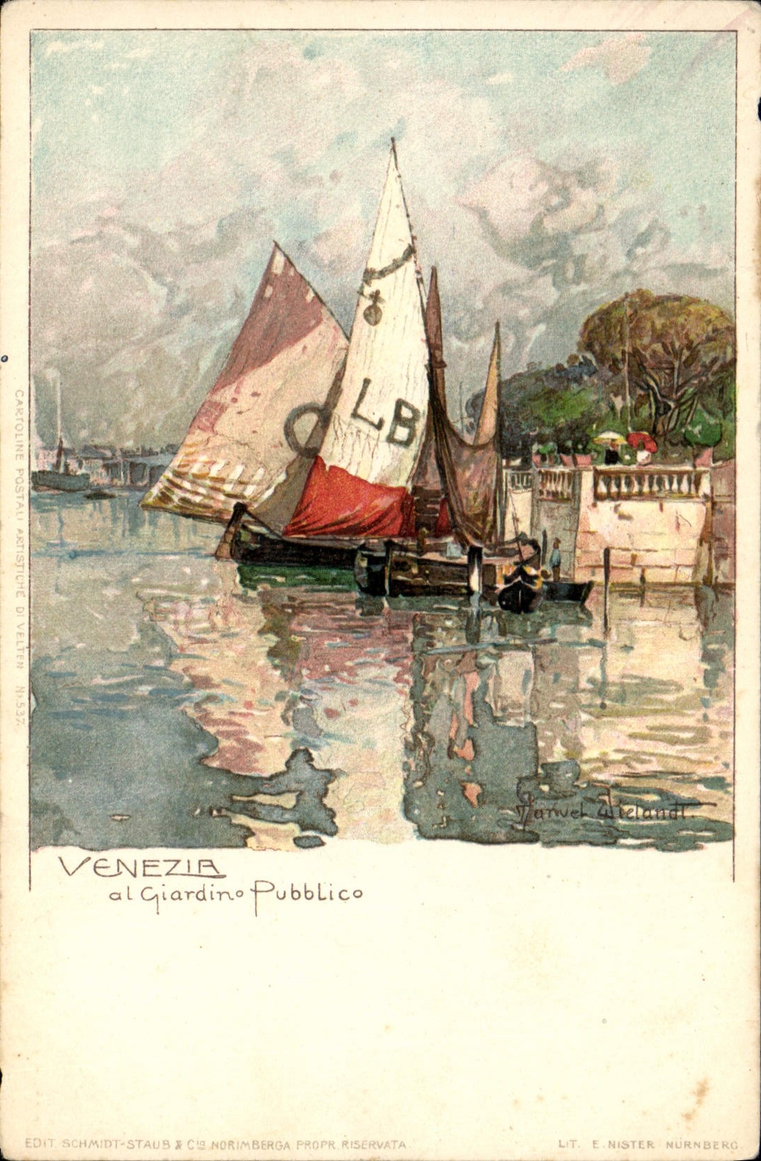 CPA Italie Illustrateur Venezia 