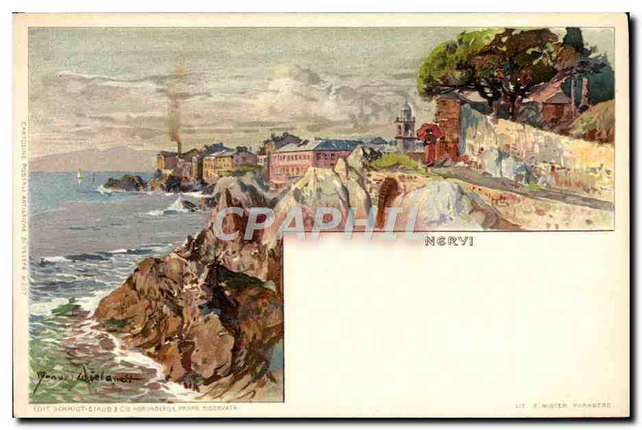 CPA Italie Illustrateur Nervi