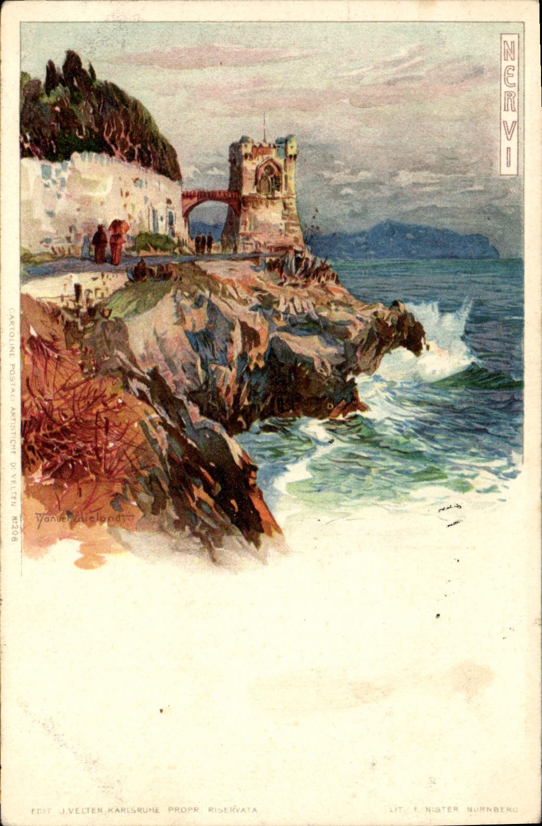 CPA Italie Illustrateur Nervi