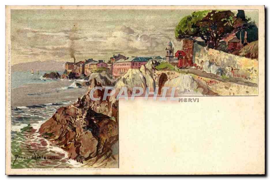 CPA Italie Illustrateur Nervi