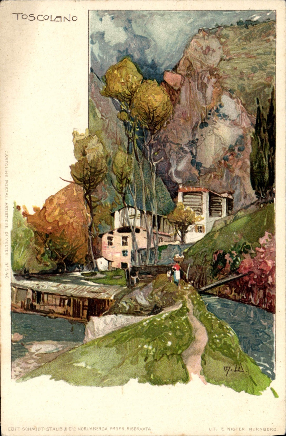 CPA Italie Illustrateur Toscolano