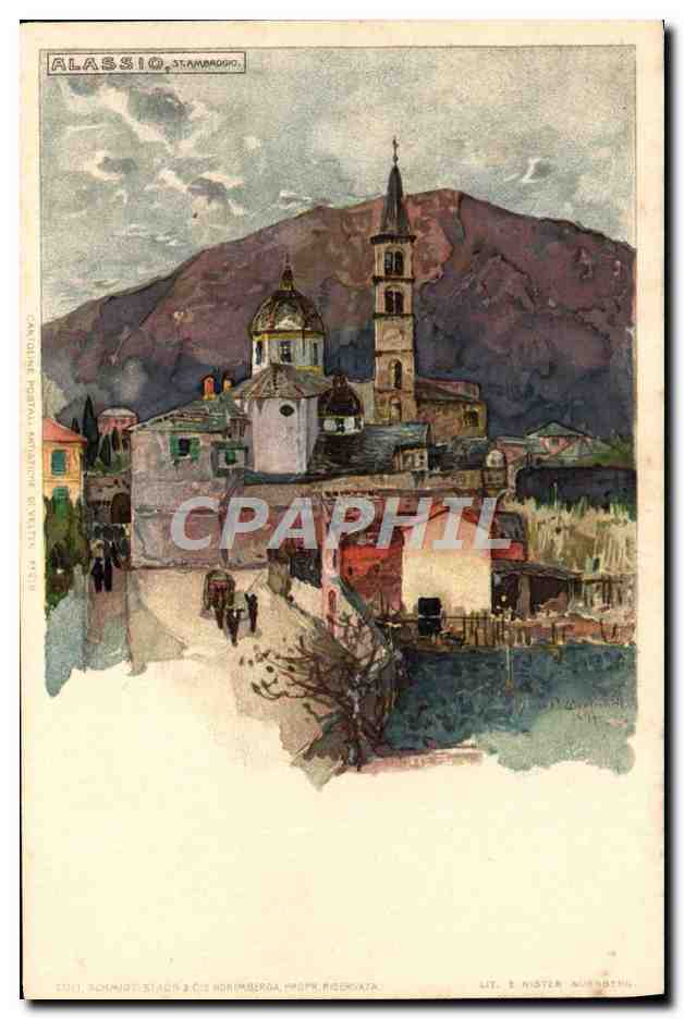 CPA Italie Illustrateur Alassio 