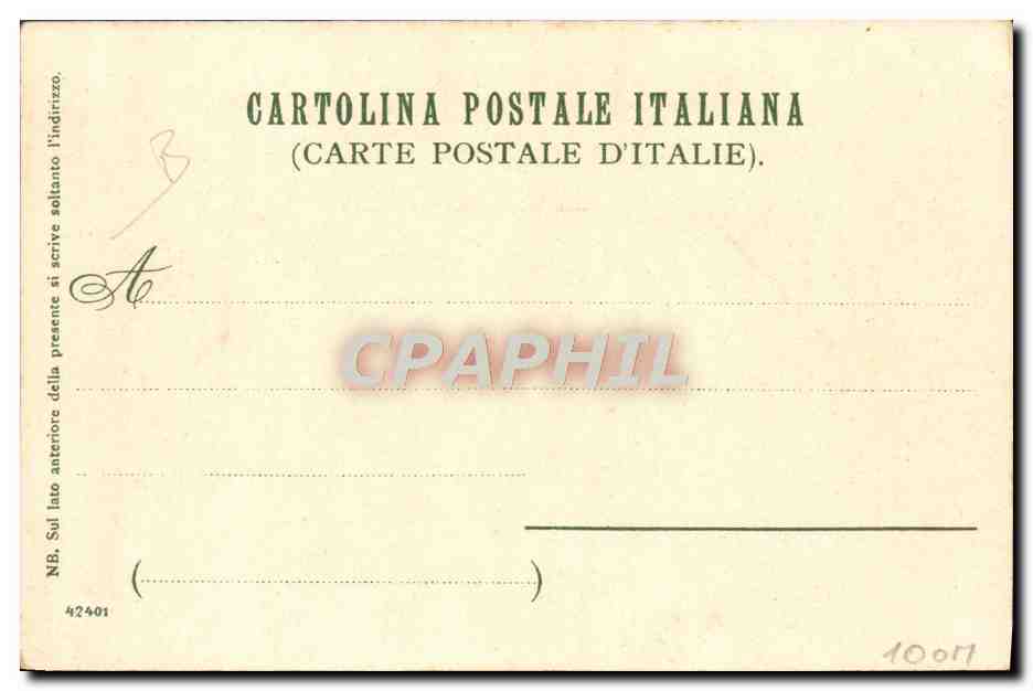 CPA Italie Illustrateur Bordighera — Verso