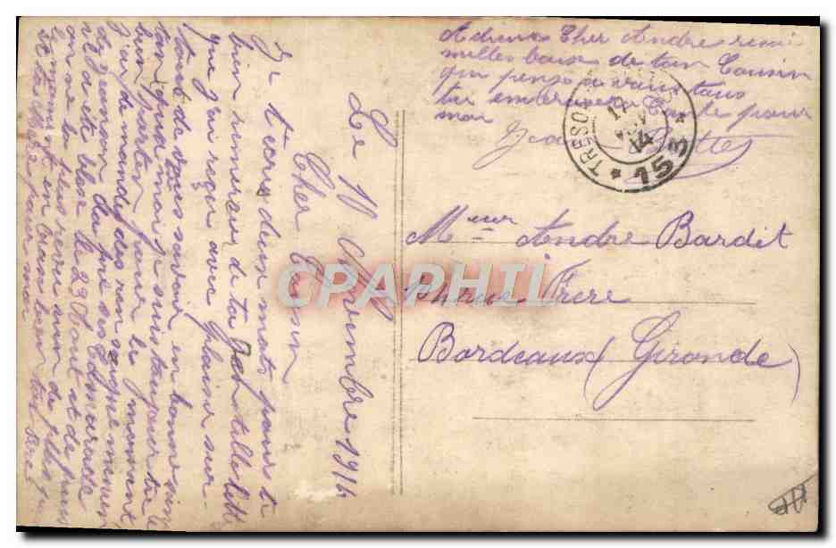 CPA Militaria Une cuisine allemande capturee par les francais a la bataille de Vic sur Aisne — Rückseite