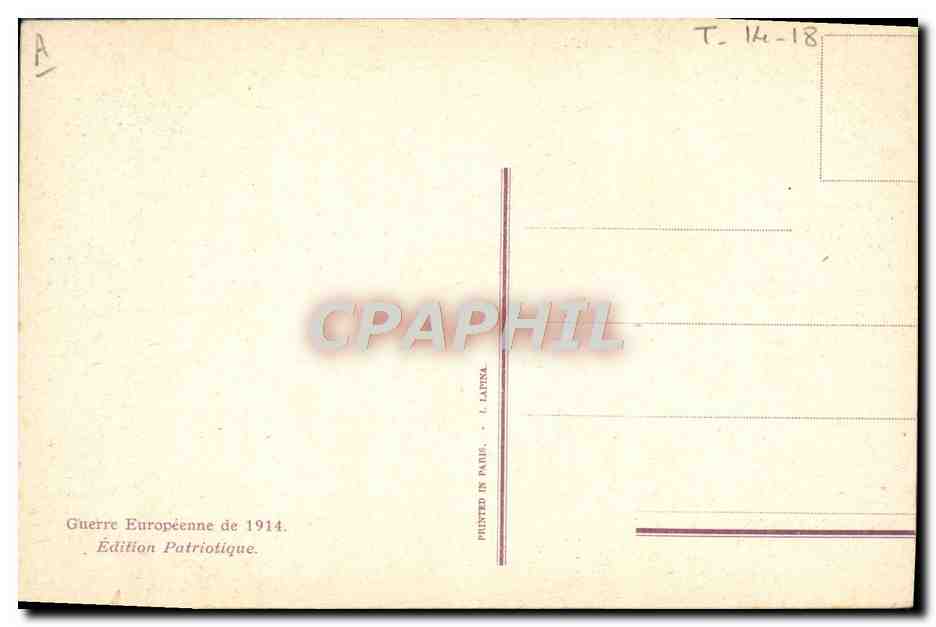 CPA Militaria Un affreux trio — Verso