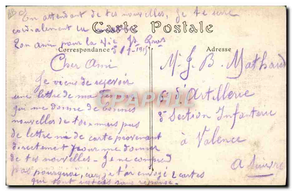 Los alemanes en Reims (septiembre 1914) — Campamento alemán, plaza del Parvis — Colección H. George, Reims, n° 64 — Reverso
