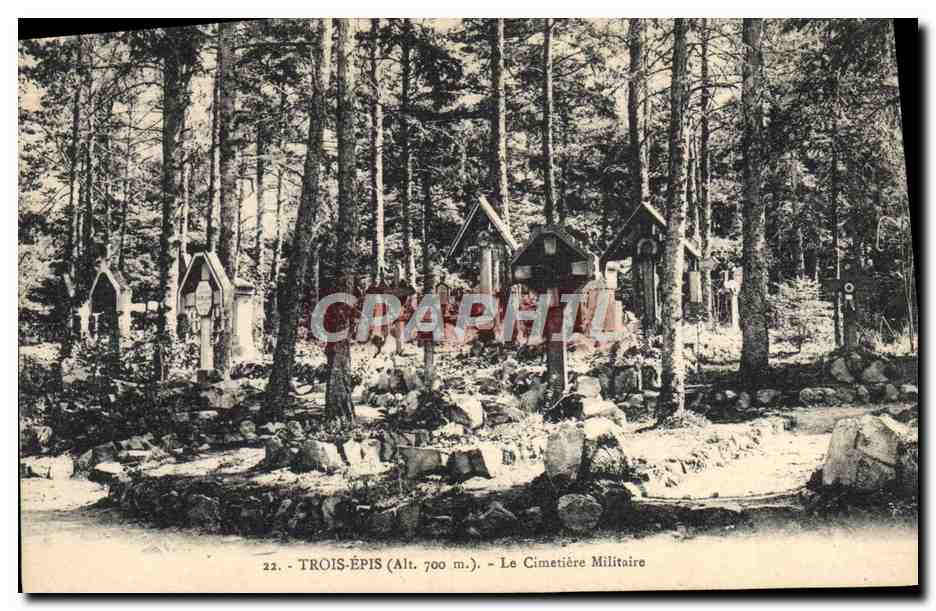 CPA Militaria Trois Epis Le cimetiere allemand