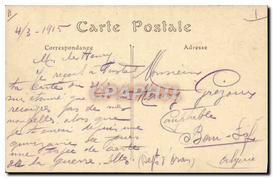 Entierro de caballos después de la batalla — Campaña de 1914 — ND. Fot. — Reverso