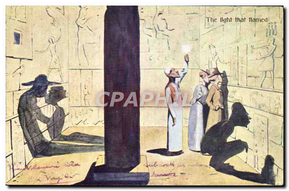 CPA Fantaisie Illustrateur The light that flamed Egypt Egypte