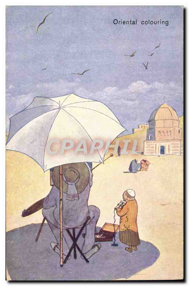 CPA Fantaisie Illustrateur Oriental Colouring Egypt Egypte