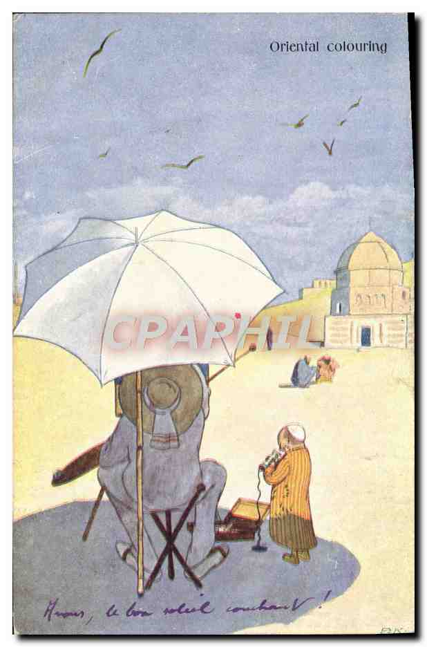 CPA Fantaisie Illustrateur Oriental colouring Egypt Egypte
