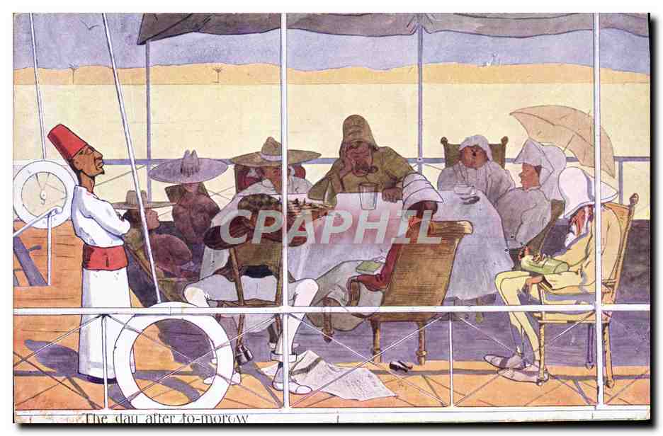 CPA Fantaisie Illustrateur The day after tomorow Egypt Egypte