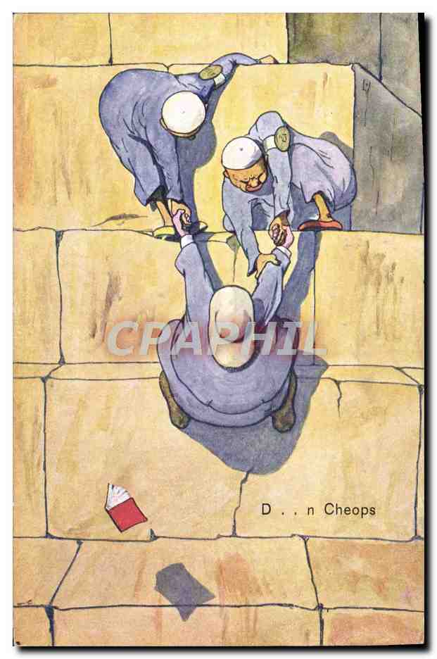 CPA Fantaisie Illustrateur Pyramide Pyramid Cheops Egypt Egypte