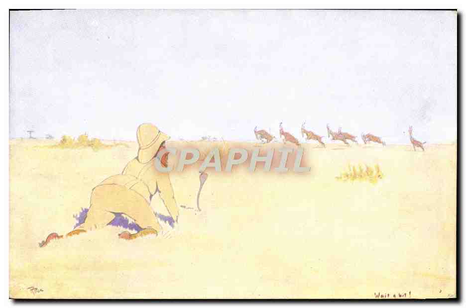 CPA Fantaisie Illustrateur Gazelle Egypt Egypte