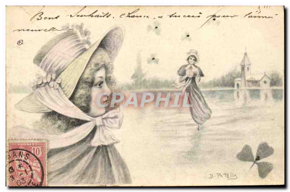 CPA Fantaisie Illustrateur Femme Patella