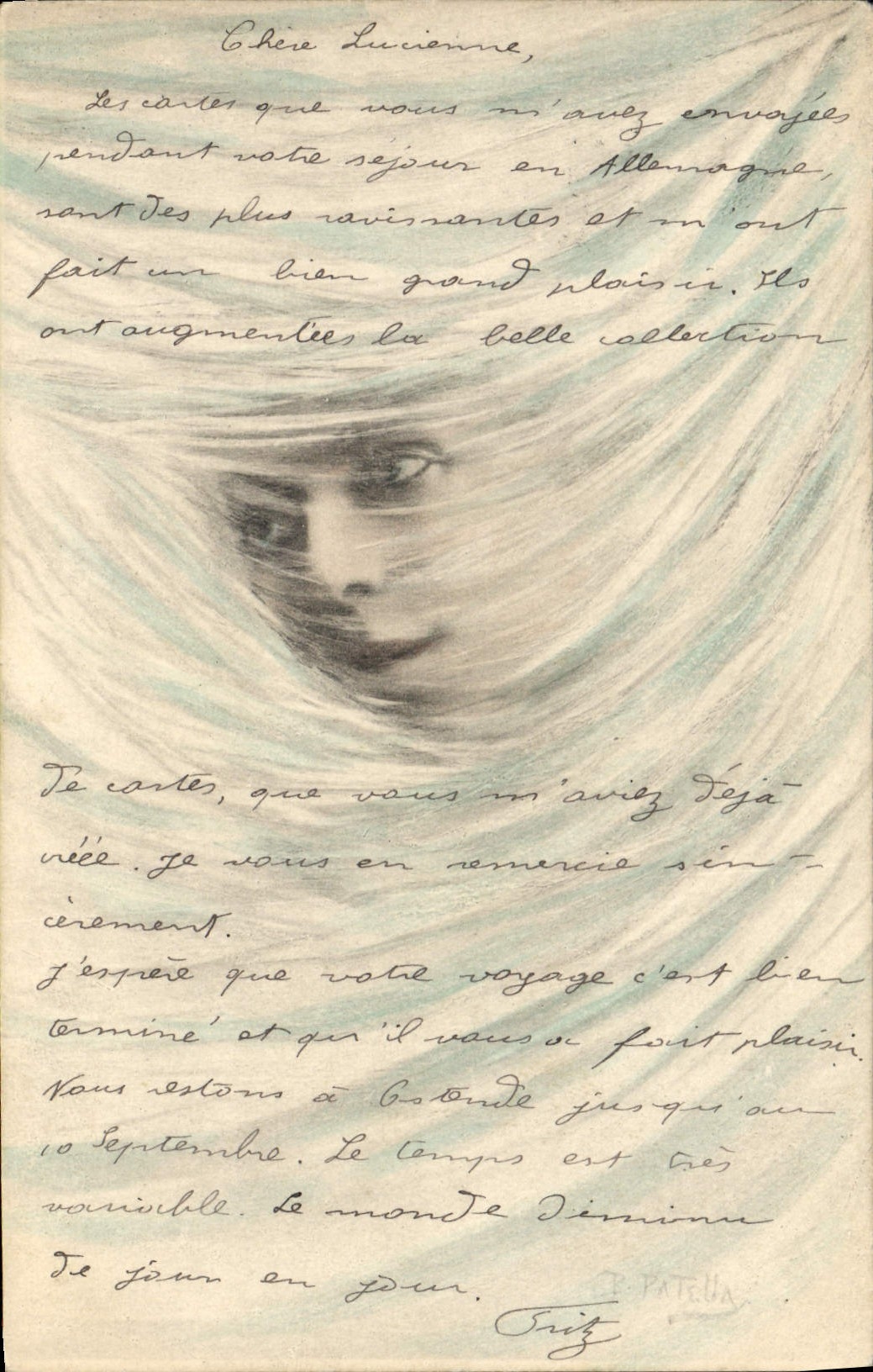 CPA Fantaisie Illustrateur Femme Patella