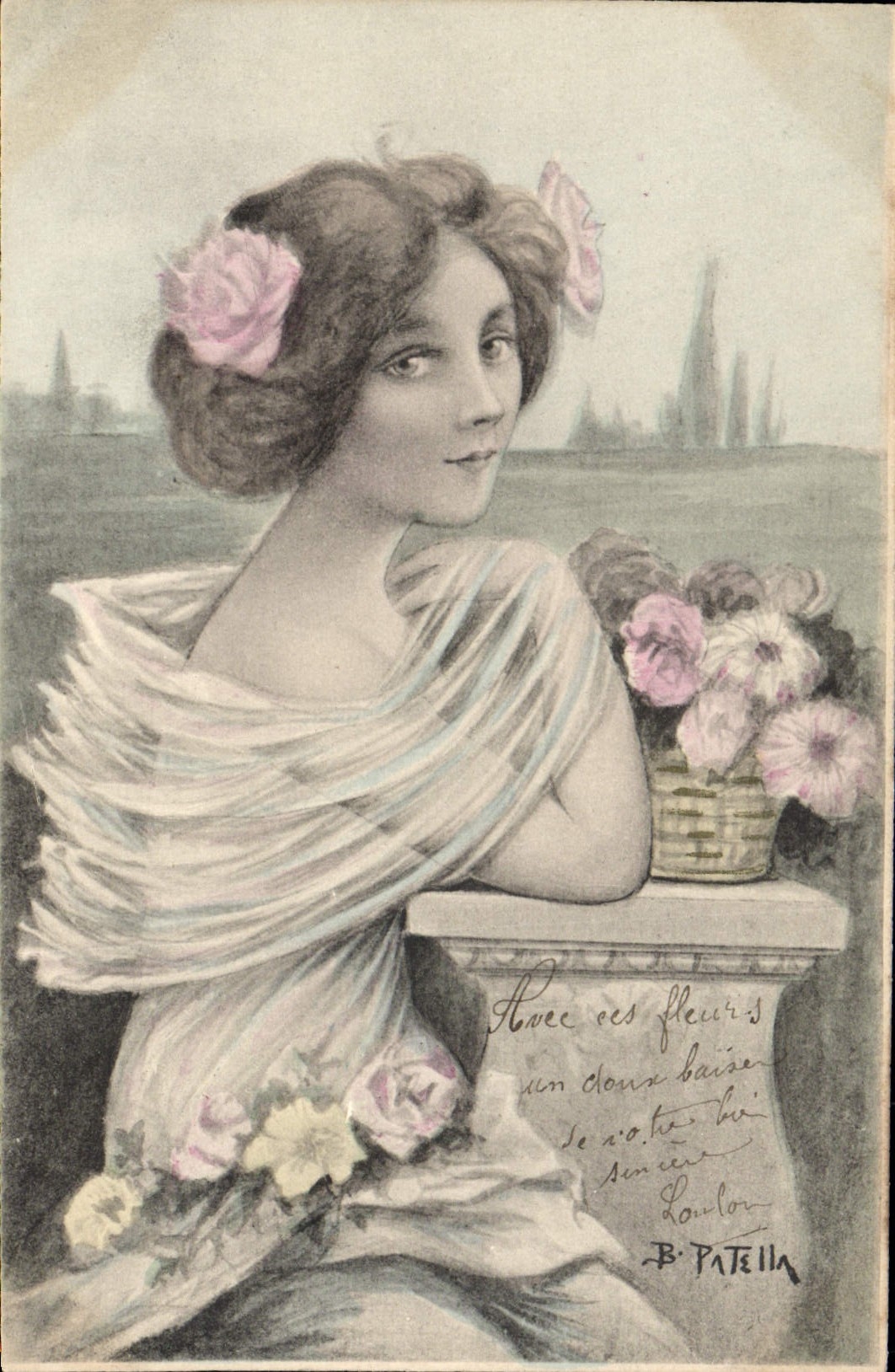 CPA Fantaisie Illustrateur Femme Patella
