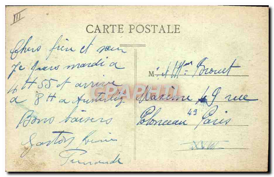 CPA Folklore Type basque Monture montagnarde Ane Mule  — Rückseite