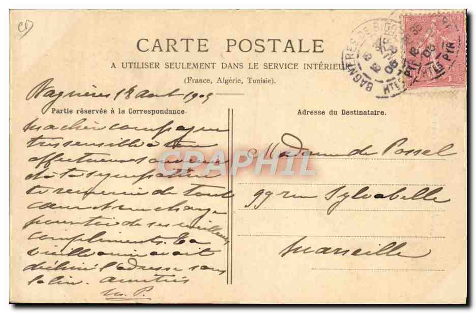 CPA Folklore Pyrenees Paysanne des environs de Pau  — Verso