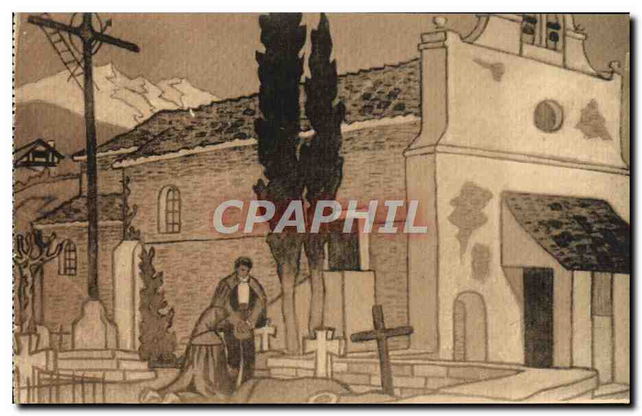 CPA Folklore Pays basque Au cimetiere Jacques Le Tanneur