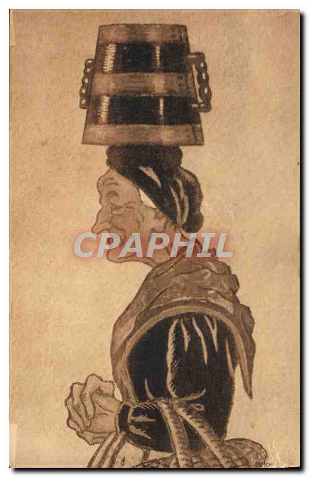 CPA Folklore Pays basque Vieille basquaise Jacques Le Tanneur