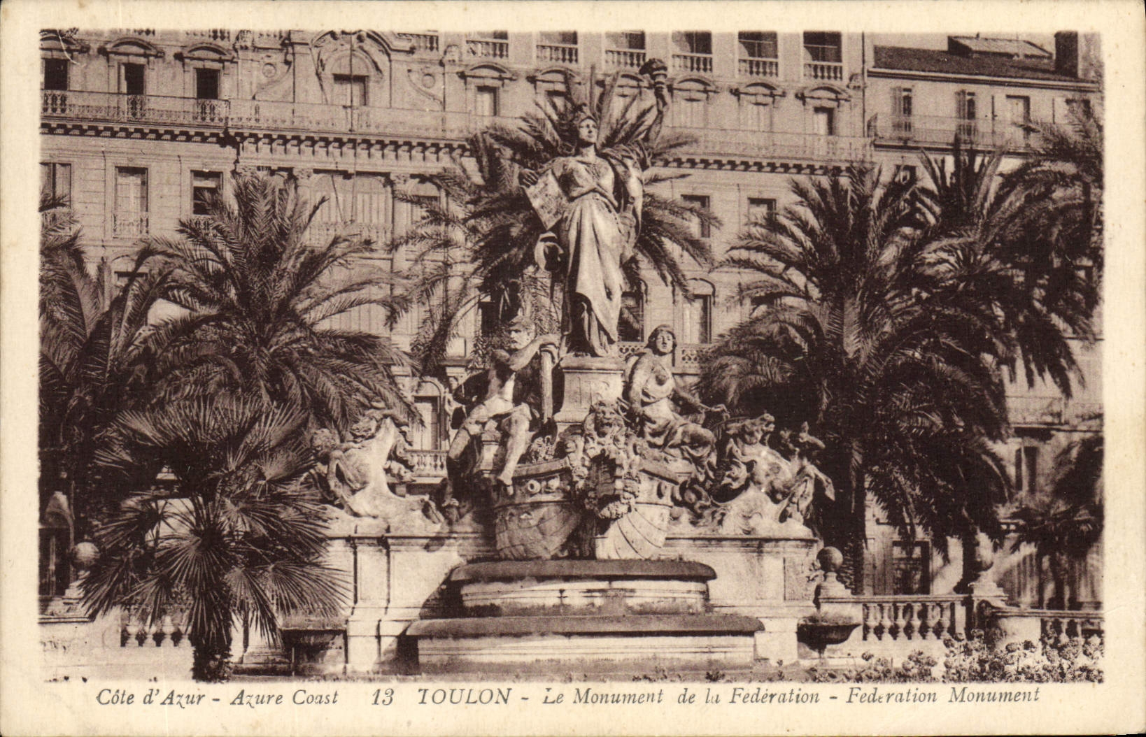 CPA Toulon Le monument de la federation 