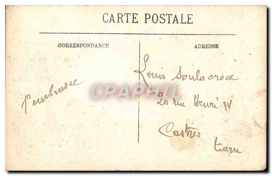 CPA Marseille Le chateau d'If Edmond Dantes dans sa prison — Rückseite