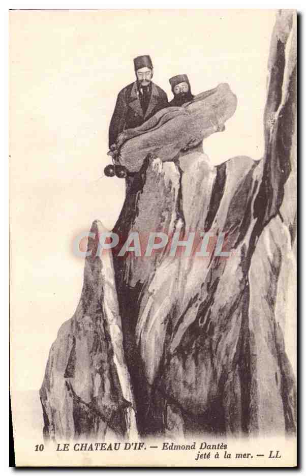 CPA Marseille hateau d'If Edmond Dantes jete a la mer 
