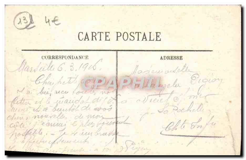 CPA Marseille Le Parc Borely Bords du lac  — Rückseite