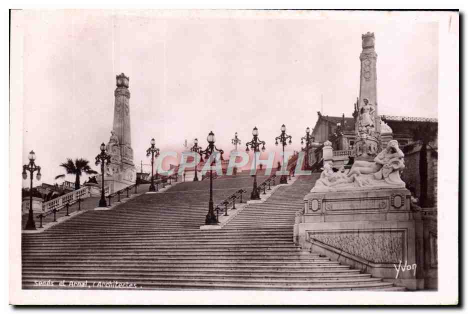 CPA Marseille L'escalier monumental