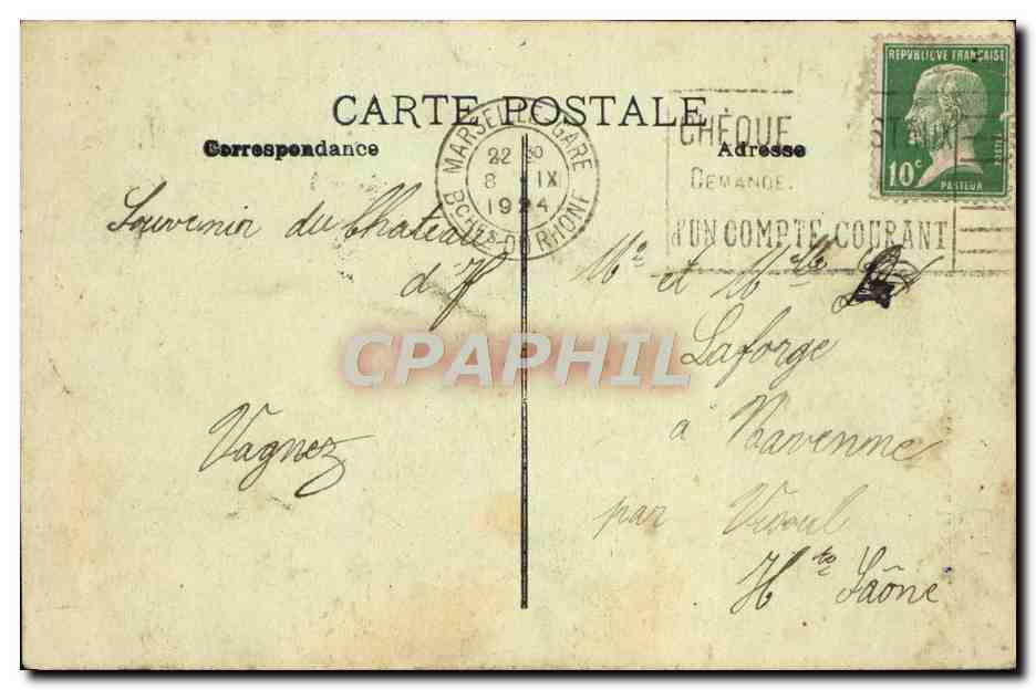 CPA Marseille Chateau d'If Revolution de 1793 Noble conduit a la mort  — Rückseite